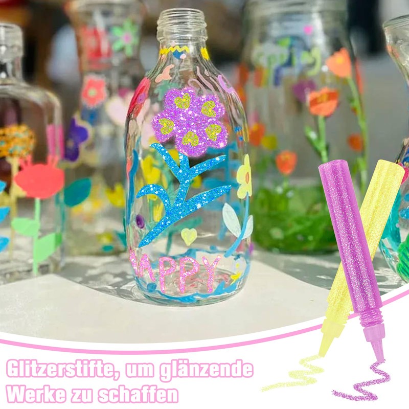 Glitter pens, glitter crafts