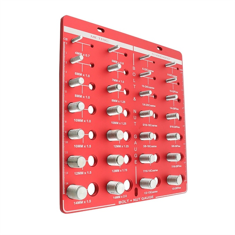 findmall 28 Nut and Bolt Thread Checker Bolt Size and