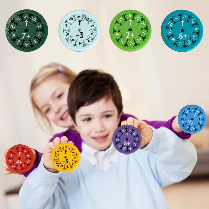 HEOUCH Pack of 9 Maths Fidget Spinners, Maths Educational Toy,
