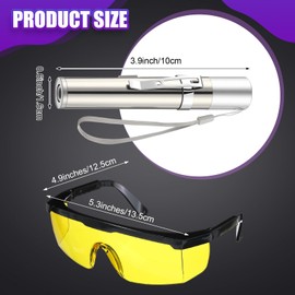 Glooglitter Auto Air Conditioner Leak Detector Tool WJL-6000 Refrigerant Leak Detector with 365nm LED Flashlight and UV Protective Glasses for HVAC Air Conditioner R22 R410A R134A(Black)