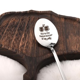 Funny Spoon Gifts for Husband Wife Christmas Xmas Gifts for Girlfriend Boyfriend Anniversary Xmas Gifts for Fince Fincee Birthday Gifts for Couple Peanut Butter Spoon Gifts for Best Friend