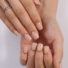 Short Press On Nails Square, Nude Fake Nails with Graceful