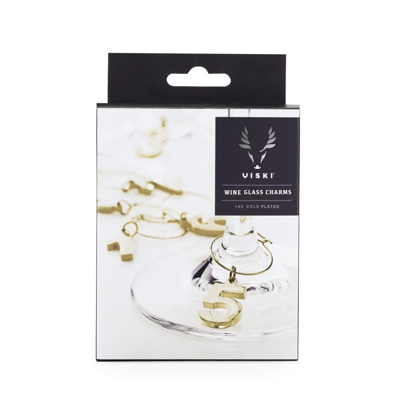 Viski Belmont Gold Plated Wine Charms