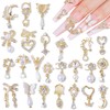 editTime Charms Metal Alloy 3D Luxury Gold Nail Diamonds Rhinestone