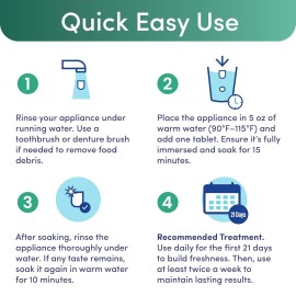 Clean Denttach Clean Retainer Cleaner Tablets, Denture Cleaning Tablets, Max Strength