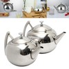 Stainless Steel Teapot, Round Smooth Mirrored Surface Teapot with Thermal