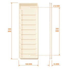 Karteo® Wall Card Holder White | Card Holder | Wall Holder for up to 10 Cards 86 x 54 mm | for Business ID Cards Health Cards