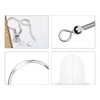 300 Pcs Earrings Making Supplies Kit, 925 Silver Plated Ear