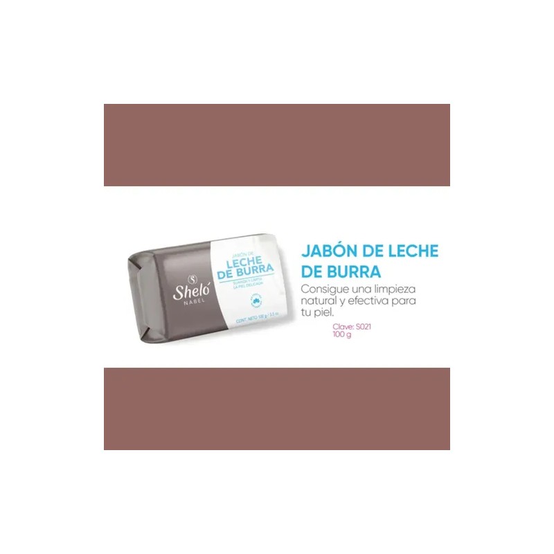 Jabon De Leche De Burra Shelo Nabel® 100grs. 2 Piezas