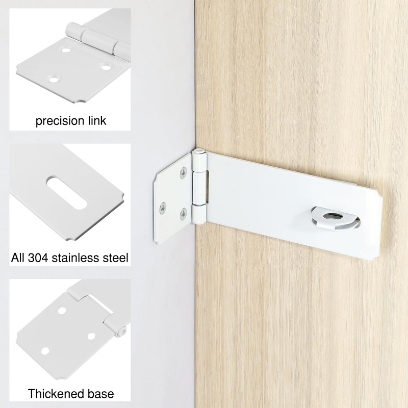 Alise Door Hasp Locks Latch,5 Inch SUS 304 Stainless Steel