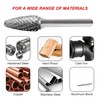 HAUTMEC Ball Nose Tree Tungsten Rotary File Carbide Burr Double
