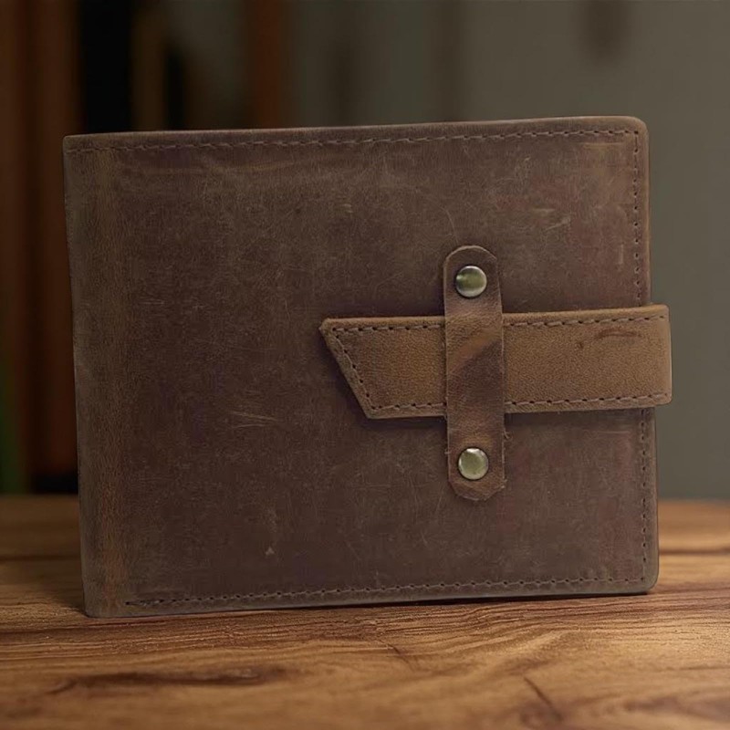 Velluci Pelle RFID Blocking Slim Wallet, Flap Closure Men's Wallet,