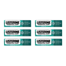 Listerine Essential Care Toothpaste, Bad Breath Treatment, Cavity Prevention, Fluoride Toothpaste; Powerful Mint Flavor, 4.2 oz, 6 Pack