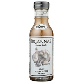 Briannas Home Style Garlic Vinaigrette Dressing, No High Fructose Corn Syrup, No MSG, Vegan, Kosher, Gluten Free, 12 Fluid Ounce (Pack of 6)