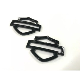 Custom METAL Harley CVO Tank Emblems ALL Black  (set of 2) 5 an 6 gal tank, 6061 Billet