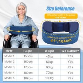 NIdreamCE Lateral Support for Wheelchair Support Cushion with Adjustable Side Guards Lateral Foam Wedge for Elderly Wheelchair Accessories