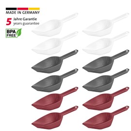 Westmark Baking / Weighing / Filling Scoops, Pack of 12, 3-Colour, Capacity: 55 ml each, Plastic, Halvar, White/Red/Anthracite, 908922E6