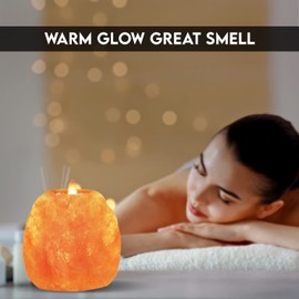 Himalayan Glow Candle Holders, Hand Crafted Himalayan Salt Candle Holder – 4 Pack