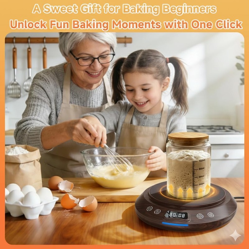 Sourdough Starter Warmer，2026 Upgrade Heating Plate, Bread Maker Machine Helper,