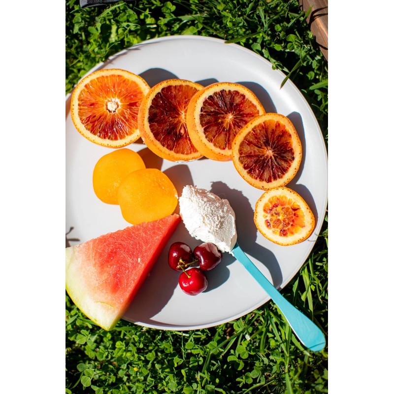 KNORK Eco Biodegradable Reusable, 24 Piece Set, Teal Blue