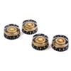Alnicov Black With Gold Guitar Speed Dial Knobs Control Knobs