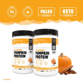 North Coast Naturals Cold Pressed Pumpkin Protein Powder – Rich in Magnesium, Iron and Zinc- 17 g of complete Protein for Immune Support – 340 g (Unflavoured, 340 g)