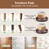 Premium Solid Wood Furniture Pads 4-Pack, Shock-Absorbing, Scratch-Proof Floor Protectors