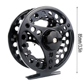 AIMALL All-Metal Fly Fishing Reel Aluminum Alloy Front Wheel Large Fishing Line Wheel 3.3-Inch with Smooth Drag Output and CNC Machining
