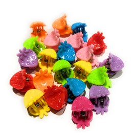 20 Strawberry Butterfly Mini Hair Claw Clip Multi Coloured jaw Hair Clips accessories for Women Girls and Kids, 20x15x20cm