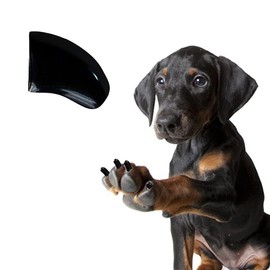 Pretty Claws 3 Month Supply Soft Nail Caps with Adhesive for Dog Claws - Jet Black XXL