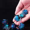 DND Dice Set, 7 Pieces Polyhedral Handmade Resin Sharp Edge