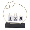 Perpetual Flip Calendar with LED Light Durable Construction Metal Art