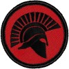 Patchtown Retro Spartan Silhouette Patrol Patch  - 2" Round Embroidered Patch - Sew-on
