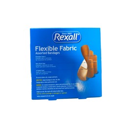 REXALL 100 REXALL BANDAGES FLEXIBLE FABRIC ASSORTED SIZES (3 PACK)