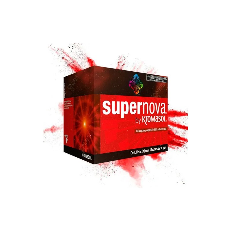 Supernova Energía 36 Sobres Bebida Sabor Cereza Kromasol
