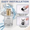 ADERTOS Pack of 2 Drain Filter Sink Plug Stainless Steel