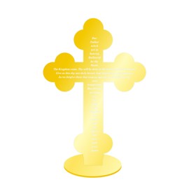 INNORU Christening Cross Table Centerpieces, Acrylic God Bless Table Sign Decor Baptism Centerpieces Baby Shower Wedding Birthday Party Decorations First Communion Table Centerpieces Supplies