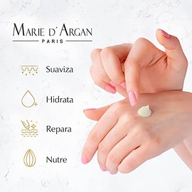 MARIE D' ARGAN Crema Para Manos Y Uñas 100ml, Hidrata Y Repara Manos Secas, Fortalece Uñas Y Cutículas, Con Ácido Hialurónico, Colágeno Marino E Hibis