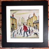 Greetingles Lowry-Style 12"/31cm Square Framed Print. Beautiful Black Ash Frame