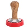 Kitchen Wooden Handle Stainless Steel Base Coffee Powder Press Hammer