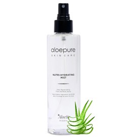 Aloette Aloepure Nutri-Hydrating Mist - Moisturizing Face and Body Spray - Replenish Your Skin Moisture Level - Leaves Glowing and Healthy Complexion - Keeps Skin Soft and Supple - 240 ml