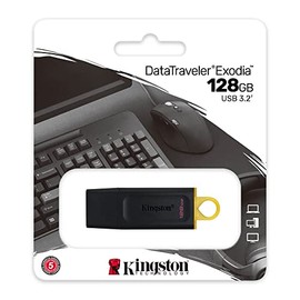 PSA Kit/Paquete 5 Piezas Memoria USB 128GB Exodia 3.2 (DTX/128GB) Dispositivo Flash USB con Tapa Protectora, Almacenamiento Oficina/Hogar, COMPUTO Y PAPELERIA