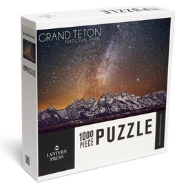 Lantern Press 1000 Piece Jigsaw Puzzle, Grand Teton National Park, Wyoming, Milky Way