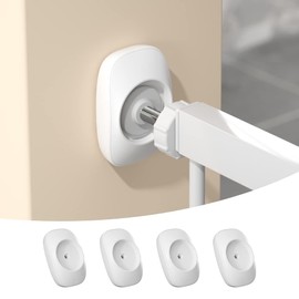 SAFELON 4 x Baby Safety Gate Wall Protector, Child and Pet Safe Wall Protector for Pressure Mounted Gate, Doors, Walls, Stairs (White)