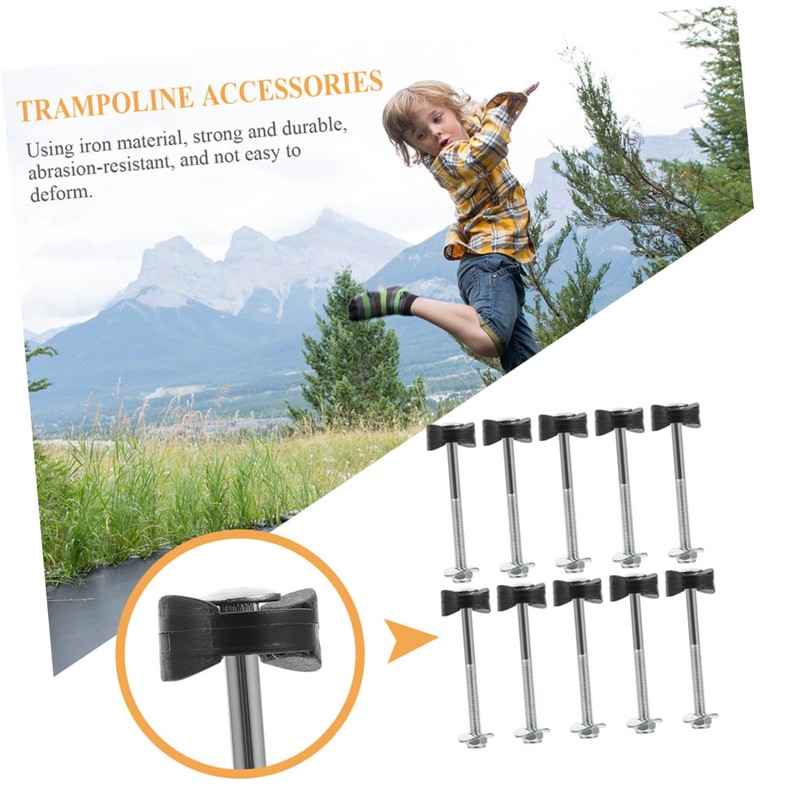 GRIRIW 10pcs Trampoline Replacement Screw Set Fixed Screws for Secure