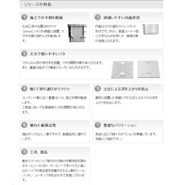 Sanko (Sanko) Civil Engineering Construction Materials Trout #250 Lid (Ananashi) 805383 External Dimensions 10.3 x 10.3 x 1.2 inches (262 x 262 x 30 mm)