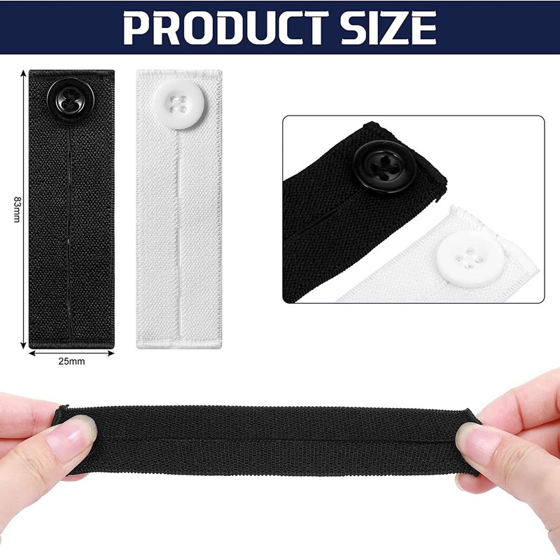 20pcs Extender Button Set with 10 Elastic Waist Extender Button