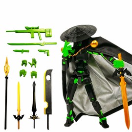 Assembly Completed Lucky 13 Action Figures, Titan 13 Action Figure,3D Printed T13 Action Figure Multi-Jointed Movable, Dummy Hand Painted Figure, Desktop Decorations Game Gifts, (A-Black Green)