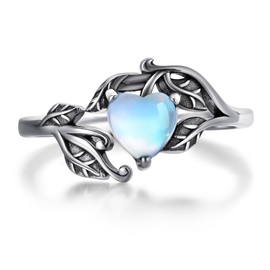 Zepmais Vintage Moonstone Ring 925 Sterling Silver for Women-Adjustable Thumb Ring Bohemian Jewelry Gifts for Her