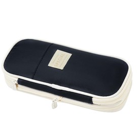 Pencil Case Big Capacity Pencil Pouch Storage Bag for Student, Large Pencil Pouch Stationery Pen Bag for Teen Girl Adult College School Organizer, Zipper Pouch Style (Black)